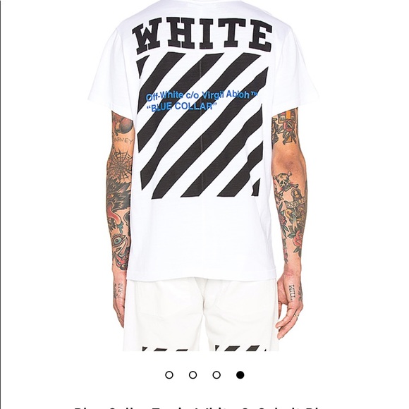 off white blue tee